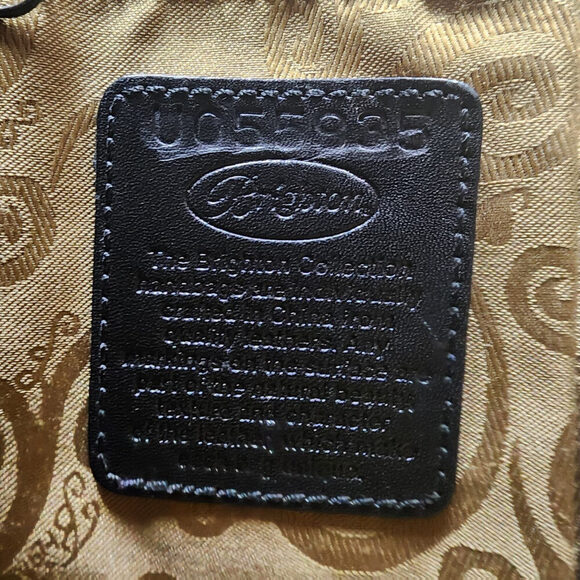 Brighton Black Leather Croc Print Tote Purse - Picture 11 of 15